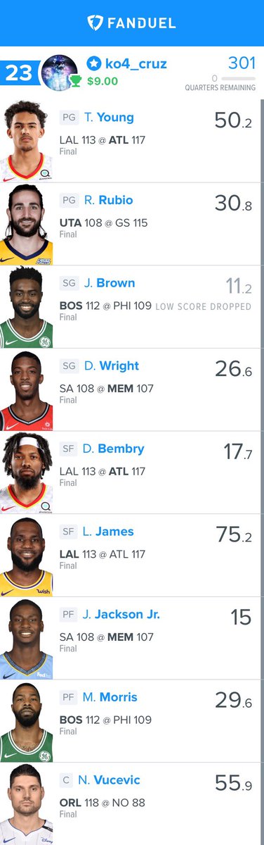 dfscruz80's tweet photo. Haven’t been posting recently because I have been more focused on making the lines rather then promoting. Dosent change we’ve been super good recently cashing the last 3 slates and 4/5 
Dm to join the team I’m always posting lines even if I’m not posting on here! https://t.co/fOdbNMsQYy