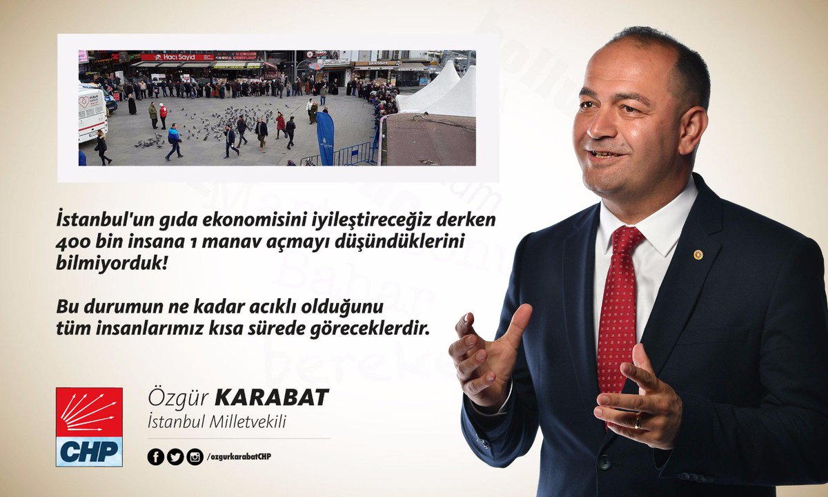 OzgurKarabat34's tweet photo. #İstanbul'un gıda ekonomisini iyileştireceğiz derken 400 bin insana 1 manav açmayı düşündüklerini bilmiyorduk! Bu durumun ne kadar acıklı olduğunu tüm insanlarımız kısa sürede göreceklerdir.
#MartınSonuBahar
#imamoğluvarsaçmzümvar
#TanzimSatış
#AkpDemekKuyrukDemek
#Bitirdiler https://t.co/8Xm4w0UEMP