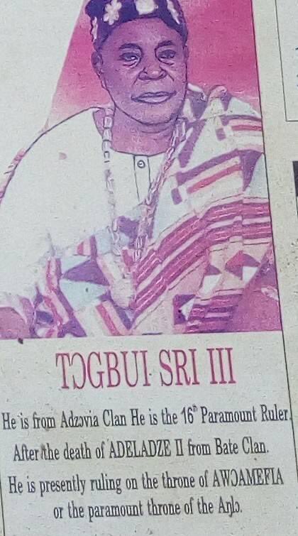 EveawoHistory's tweet photo. Tɔgbui Sri III, Current Awɔmefia of the Aŋlɔ Ewes and Aŋlɔ state. https://t.co/YYNyPm98vY