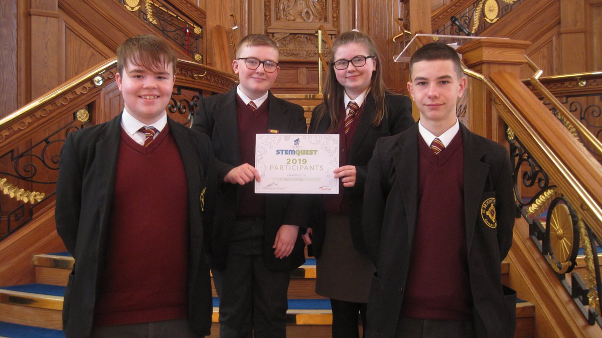 StBrigidsDerry's tweet photo. A few representatives from Year 10 attended STEM Quest yesterday @TitanicBelfast as part of @niscifest. Here they were able to showcase their science, technology, engineering and maths skills. A huge thank you to CCEA who supported the event! #PreparingPupilsForSuccess #STEMQuest https://t.co/UUqERyKBLh