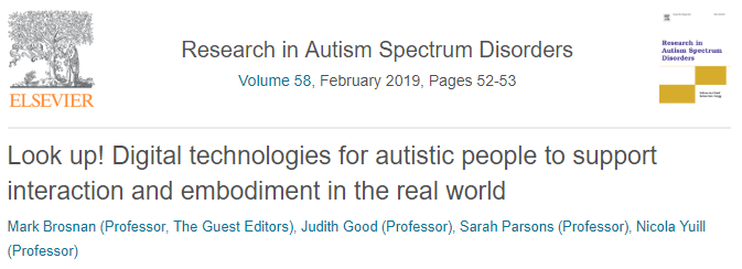 Bath_CAAR's tweet photo. Quick read 💡

Special issue editorial in Research in Autism Spectrum Disorders argues for digital technology to promote inclusion (more autism-friendly environments) over integration (supporting the autistic person to adapt, e.g., social skills training)

https://t.co/LBbONXxVf3 https://t.co/2jSy1OSHRo