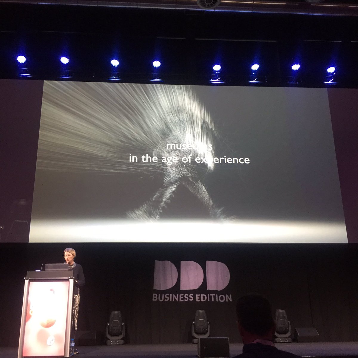 ValePelleschi's tweet photo. Let’s talk about #Museum and #experience with Sarah Kenderdine at @digitdesigndays #EPFL #DDD19 #data #humanity #visualization #art #GoodVibes #inspiration #culture https://t.co/RNmomhtLSc