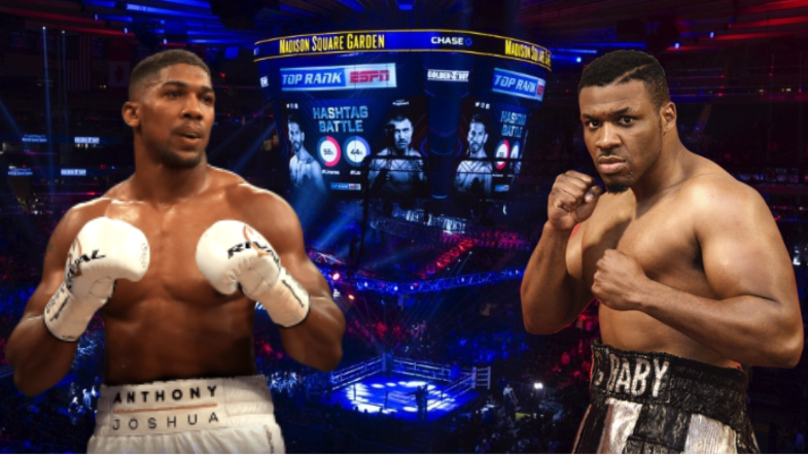 sportbible's tweet photo. 🥊 Anthony Joshua v Jarrell Miller 
🗓️ June 1st 2019
🏟️ Madison Square Garden
🏆 WBA, WBO, IBF and IBO World heavyweight titles all on the line. https://t.co/Z4Sj04MJtY