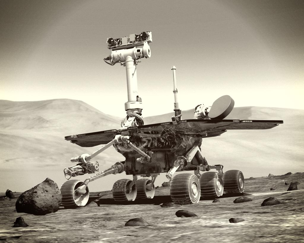 LockheedMartin's tweet image. #ThanksOppy, we remember when you were a little one, wrapped tight in the aeroshell we built you. Before the harrowing descent to the surface of #mars. Before extending a 3-month mission to a 15-year journey. Rest easy on the Red Planet. @MarsRovers  
📷: @NASAJPL