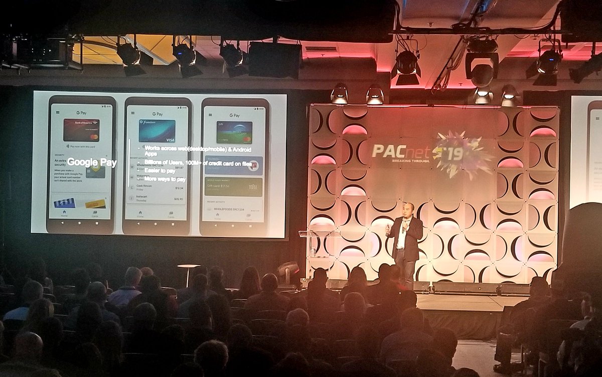 PaciolanTix's tweet photo. Frictionless payment with @GooglePay. Now available on the Paciolan platform. #PACnet19 https://t.co/LYP2qlmxk2