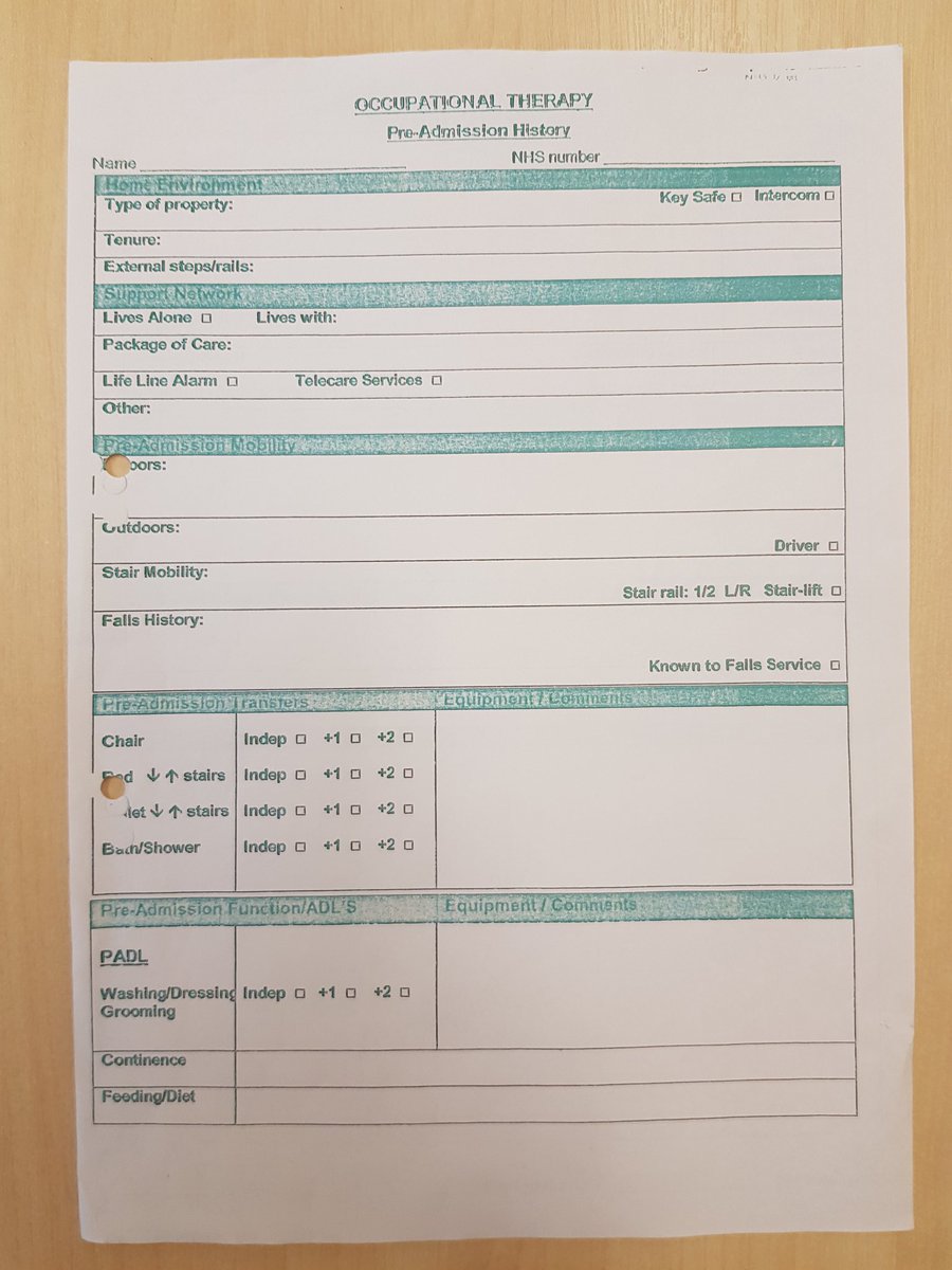#assistantmonth Our assistants can help the therapists with their assessments by completing a pre-admission form with the patients or families. This is an important part of the assessment process in the acute setting and our assistants do it brilliantly 😊👍👌 #integratedworking
