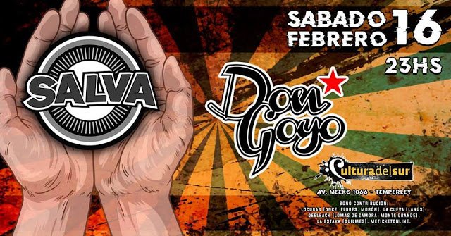 #FECHAS: #SALVA y #DonGoyo en Temperley para rockear. Más info en el enlace: vecinosenrockados.com/2019/02/despue…