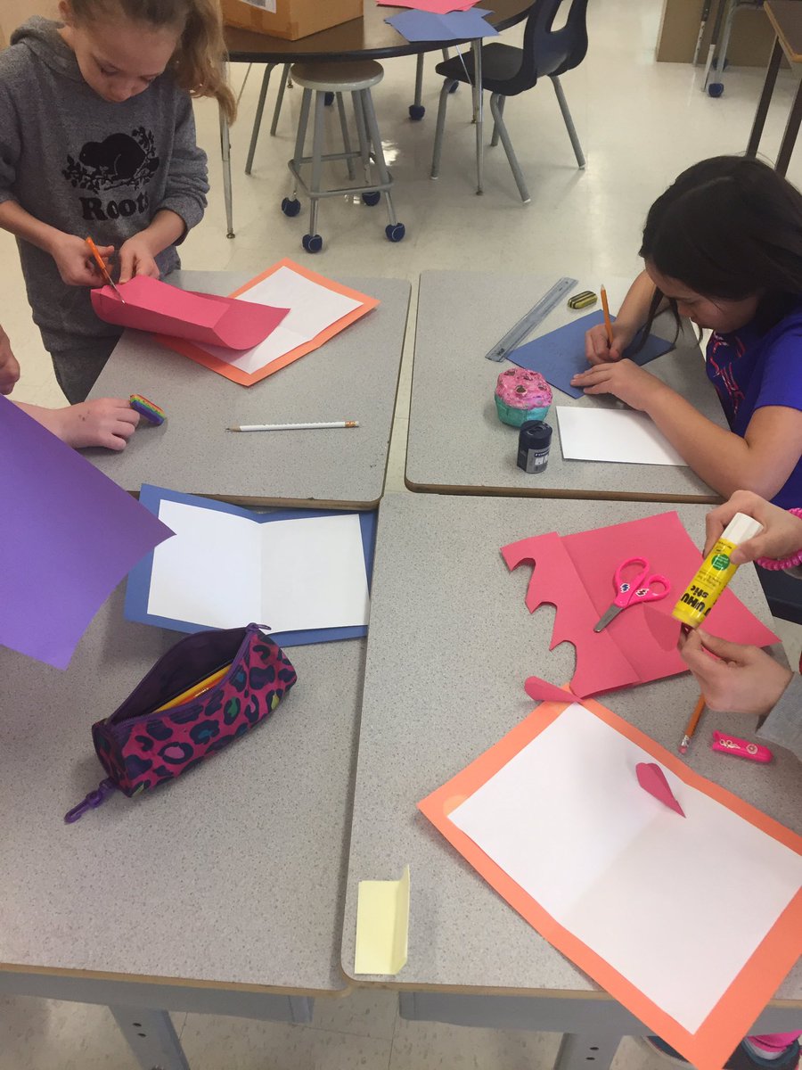 TheStorto's tweet photo. Creating Valentine cards for people who are special to us #FormsOfWriting #thePOD #creativejuicesareflowing https://t.co/E87Xu9mAxJ