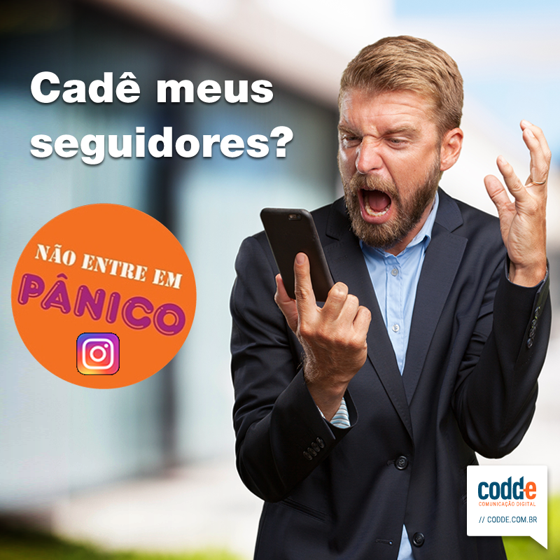 codde's tweet photo. Se você acordou e percebeu alguns K's a menos na sua conta do instagram, fique tranquilo, você não está sozinho nessa!

A empresa já anunciou que durante algumas horas a plataforma enfrentou um bug que fez a conta de milhares de pessoas cair em número de seguidores. Ufa! https://t.co/4MaT11017M