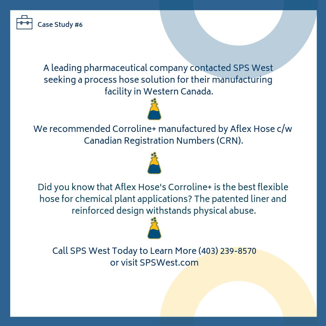 SPS_West's tweet photo. A leading pharmaceutical company contacted SPS west to provide process hose solutions for their manufacturing facility in Canada. SPS West suggested @aflex_hoseltd 's Corroline+ hose, the best Flexible Hose for Chemical Plant Applications. #hoseheros #pharmaceutical #processhose https://t.co/G8NSiZcHvQ