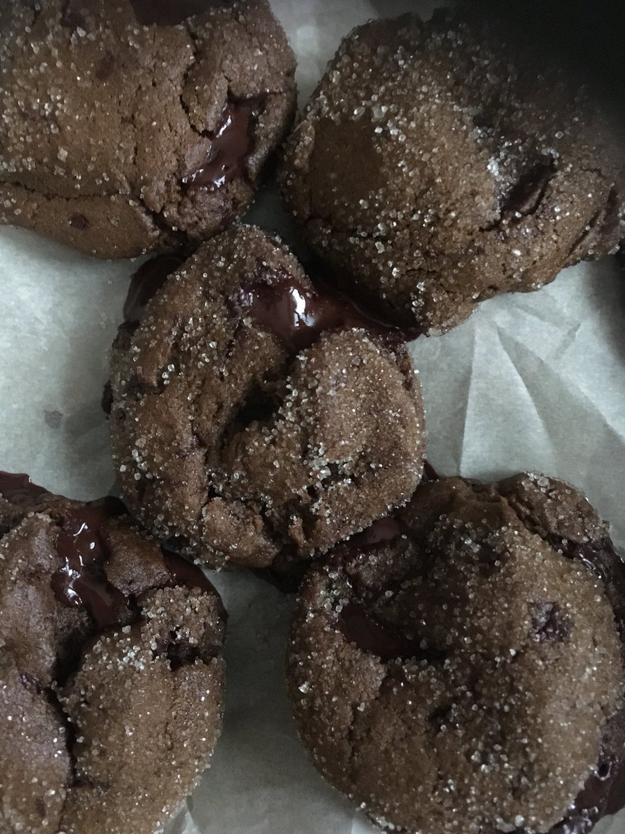 snowdenbecker's tweet photo. First time making this cookie recipe for @UCLAiS #TeaBreak and I am dubious about the results. (They’re mostly chocolate, so that will cover a multitude of sins.) #workingwithoutanet https://t.co/Ei3wzW67Kh