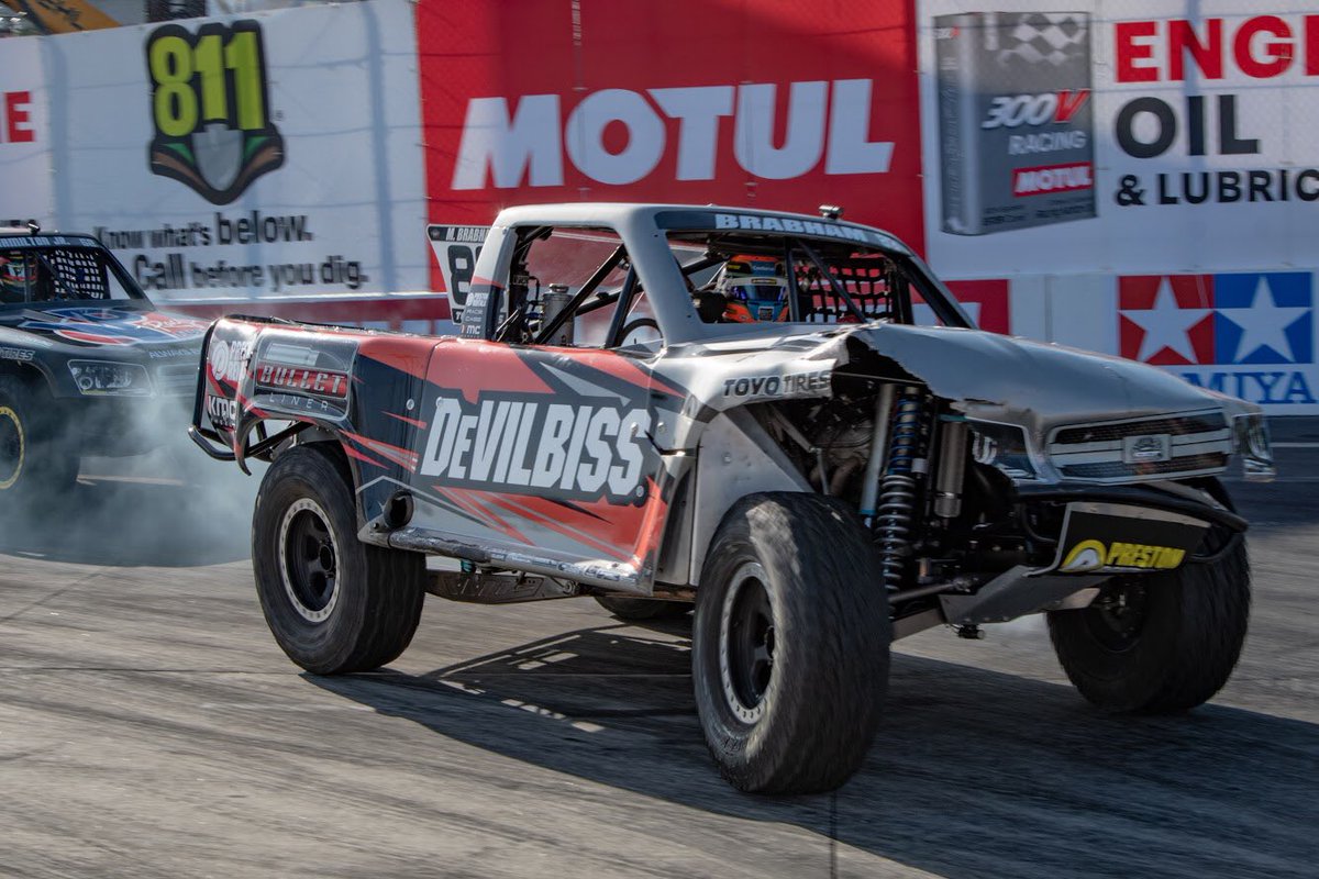 Super stadium trucks are always and exciting event every year at the Long Beach Grand Prix. Damage like this is very common! #acuragrandprixoflongbeach #superstadiumtrucks #stadiumsupertrucks