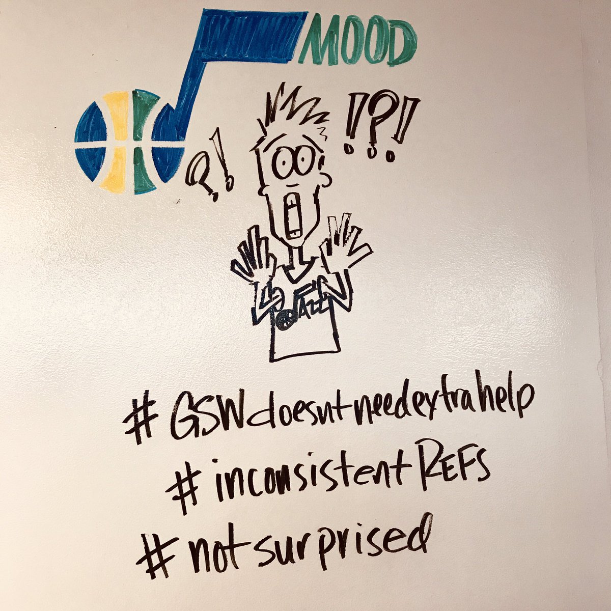 PixlChkn's tweet image. Today’s #UTJAZZmood I know I shouldn’t be surprised when GSW get the favorable whistle at home, but good grief, those last 5 minutes were an abomination! #UTAatGSW #inconsistentREFS #GSWdoesntneedextrahelp #notsurprised #TeamIsEverything