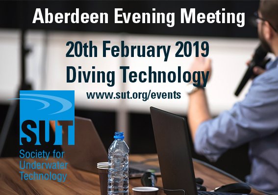 SUT_Events's tweet photo. The next Aberdeen Evening Meeting DIVING TECHNOLOGY takes place on Wednesday 20th February. With thanks to our presenters from @KD_Diver @ReverOffshore @JFDGlobal  @SafewellS  please visit our website for more information and to buy your tickets: https://t.co/hCEQYBpGTx https://t.co/1t6EUJAK3w