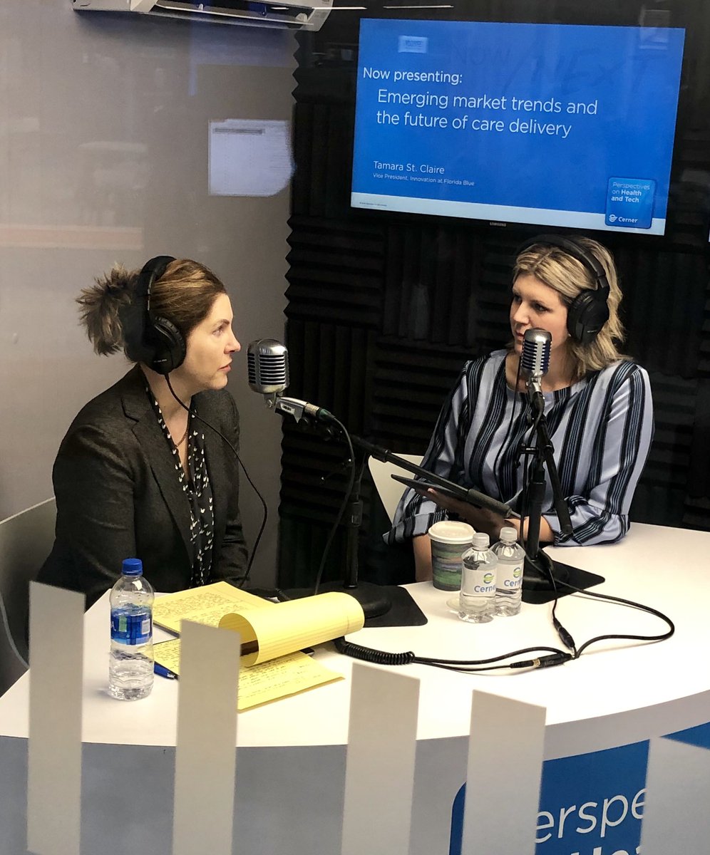 #RT @Cerner: RT @_GuideWell: Coming soon for your listening pleasure! Catch our own @drstclaire as she shares her insights on emerging trends & future of care delivery with @Cerner. #himss19 #womenintech #healthITchicks
