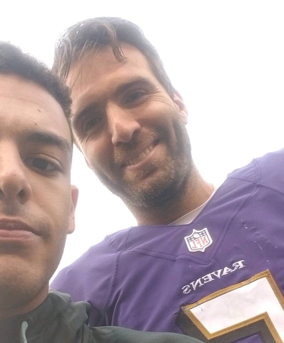 GabeOrtis's tweet photo. Cant thank you enough for everything you did for the city of Baltimore and bringing a super bowl to an entire generation of Ravens fans, the Mile High Miracle was the best birthday I ever had and easily my favorite memory from number 5, best of luck in Denver @JoeFlacco #Joelite https://t.co/2bDMiistI3