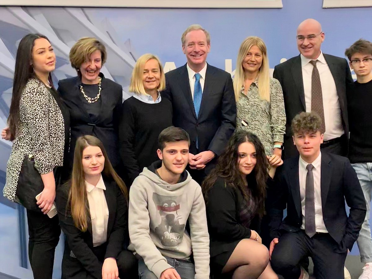 BradSmi's tweet photo. Today @polimi in Milan, I talked to students about AI and the future of work. It was great to see Microsoft’s ambition to advance the necessary digital skills that are critical to the future of Italy. https://t.co/Gx1LI2yKa1