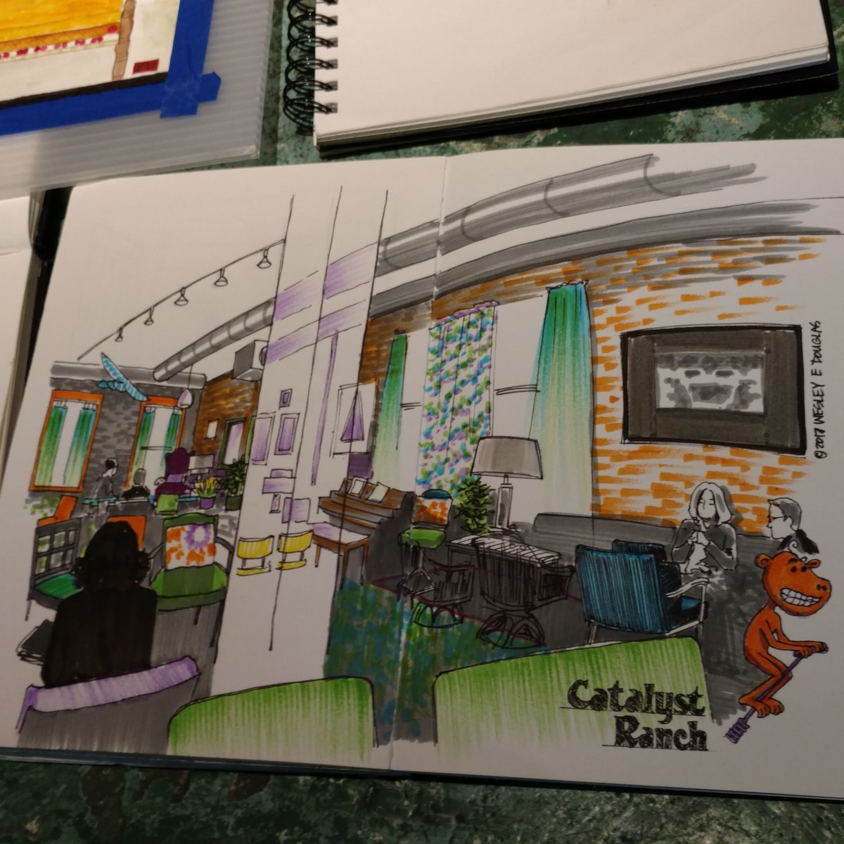 CatalystRanch's tweet image. This Sat Feb 16 @urbansketchers' Chicago chapter convenes here once again: 12p-3p, FREE to attend, for ALL skill levels. Sponsored in part by @Blick_Art. Our colors always serve to inspire. Enjoy this #art from Jenny Zhang and @SketchaWes317! #colorandform #stilllife #creative