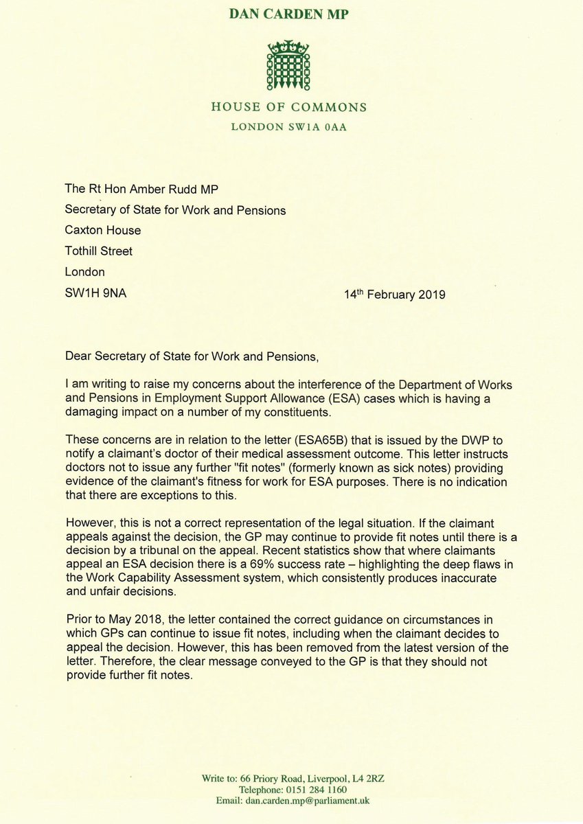 Dan Carden Mp On Twitter It Is Wrong For The Dwp To Discourage