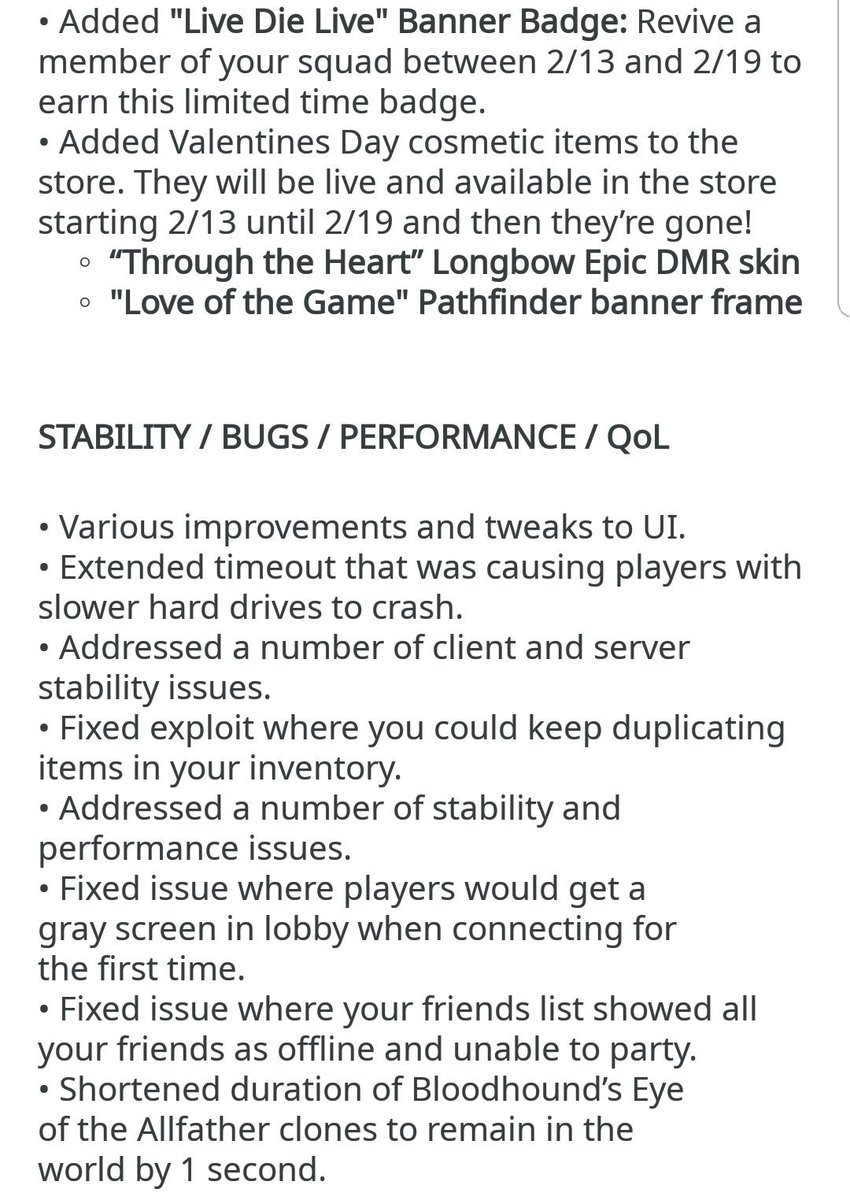 Apex Legends Intel On Twitter News Patch 1 03 Is Released