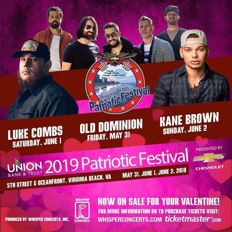 The best way to say "I love you" is with tickets to see <a href="/OldDominion/">Old Dominion</a> <a href="/lukecombs/">Luke Combs 🎤</a> <a href="/kanebrown/">Kane Brown</a> <a href="/Morgan_Evans/">Morgan Evans</a> <a href="/RyanHurd/">Ryan Hurd</a> <a href="/MuscadineBLine/">Muscadine Bloodline</a> <a href="/brandonlay/">Brandon Lay</a> &amp; <a href="/farenrachels/">FAREN RACHELS</a> at #PatFest this year! Give the gift of country music this Valentine's Day ❤️