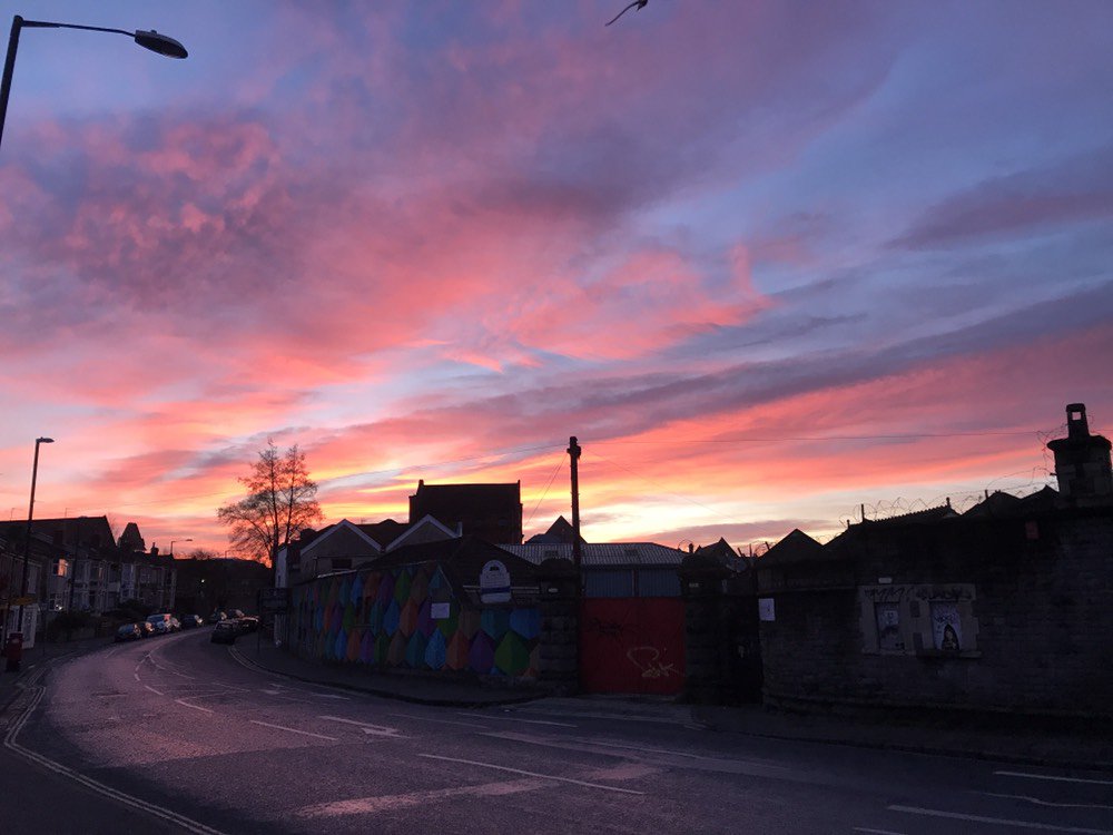 Beautiful day for a run before heading into the office this morning #bristol #GL #valentinessky