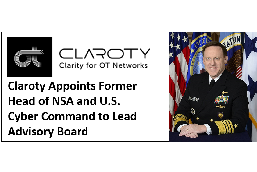 Claroty's tweet photo. We are very proud to announce the appointment of U.S. Navy Admiral (Ret.) 
Mike Rogers as Chairman of Claroty's Board of Advisors.  As part of a distinguished, 37 year military career, Admiral Rogers is the former Director of the NSA and US Cyber Command.  https://t.co/kG5FMnb5lE https://t.co/ZgZG2KwNcT