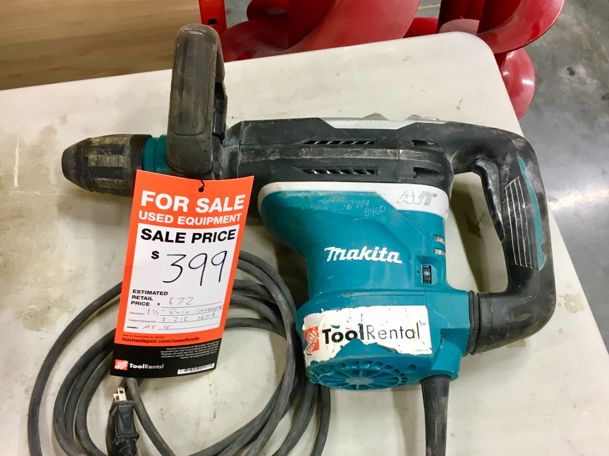 Hammer drill rental at home depot sale