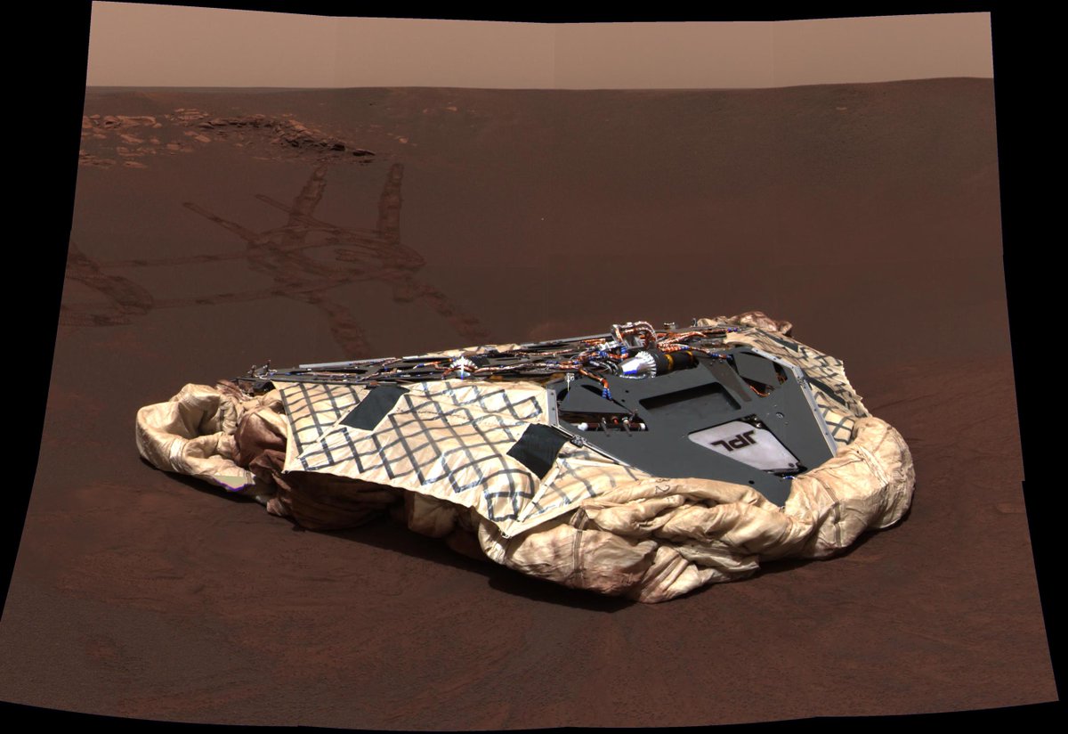 The golf-cart sized Opportunity rover bounded onto the surface of Mars on Jan. 24, 2004 PST https://go.nasa.gov/2E9NDwO
#ThanksOppy