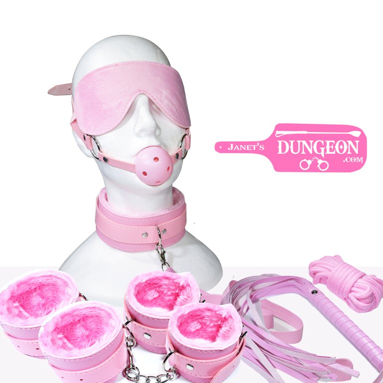 janetsdungeon's tweet photo. #valentinesday is Tomorrow! 💞
Did you get your #sweetie something to tie them down?
Our #babypink #bondagekit has everything you need!
It comes complete with a #blindfold, #breathableballgag, #collar, #leash, #pinkrope, #flog, and #pinkcuffs
 Get it here: https://t.co/V5eOl7T4Pr https://t.co/Rnhg9LVvVJ