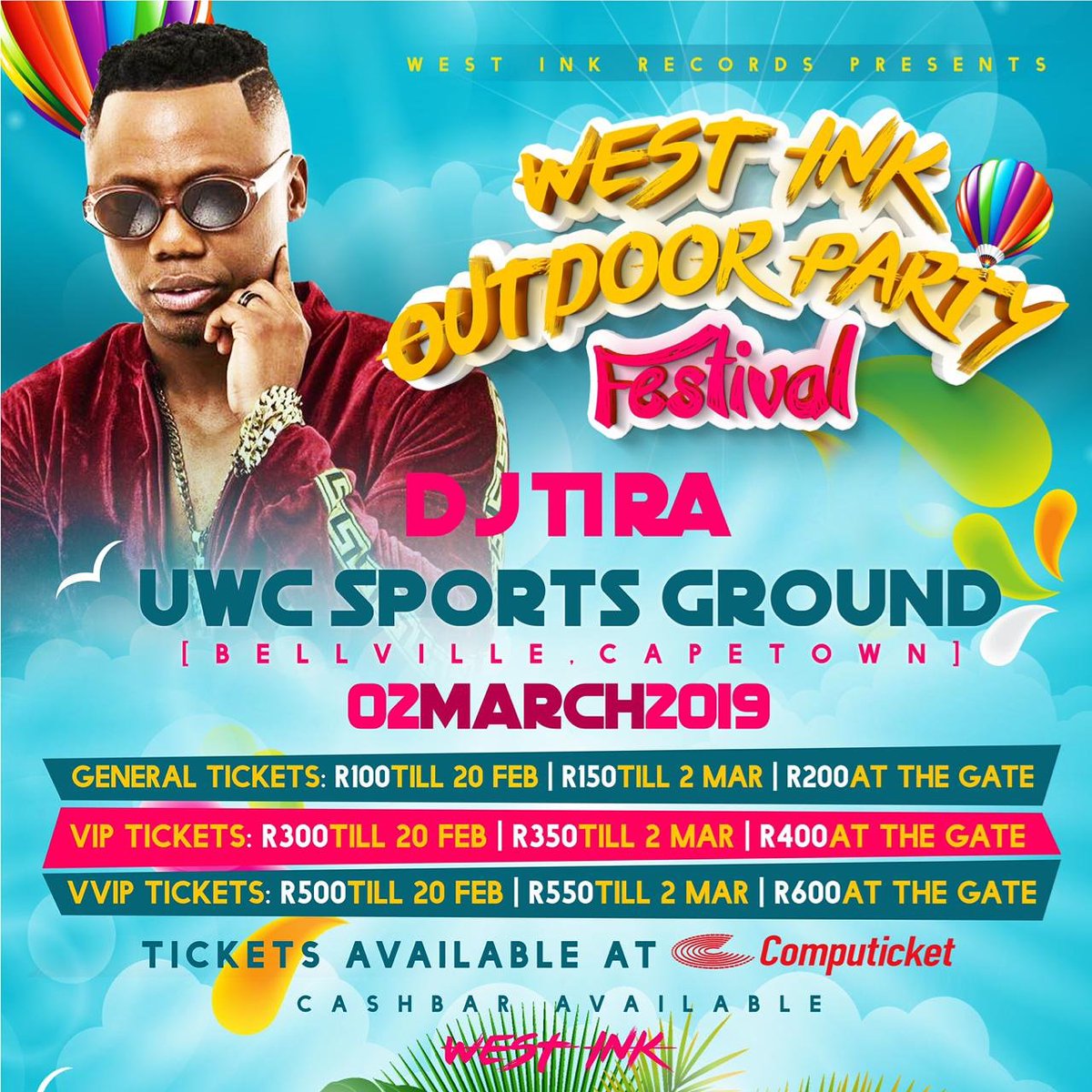 THE HONORABLE MAYOR OF THE DURBAN ENTERTAIMENT🙏🏽🔥✈<a href="/djtira/">Makoya Bearings</a> will be blessing us with some HITS at the West Ink Outdoor Party🏔🥂🕺🏽💃🏽GET YOUR EARLY BIRD tickets today!