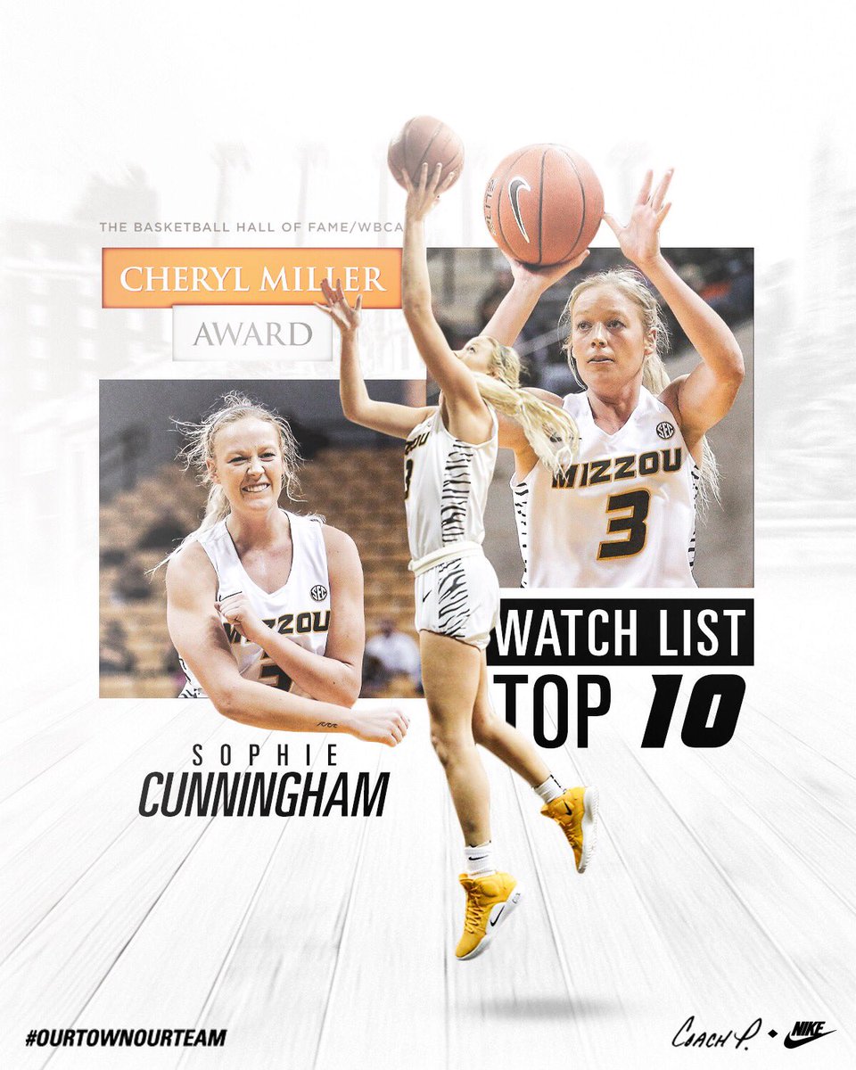#S3NIORSOPH ➡️ #MillerAward

A top 🔟 candidate for the Cheryl Miller Small Forward of the Year Award! 

#MIZ #OurTownOurTeam 🐯🏀