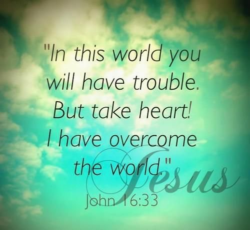 WindermerePres's tweet photo. In this world you will have trouble, but take heart... I have overcome the world! John 16:33
.
.
#scripture #scriptureforlife #Jesus #JesusChrist #God #GodIsLove #HolySpirit #praisetheLord #bible #wisdom #truth #inspiration #kingdomofheaven #church #gospel #gospelmessage https://t.co/298QRj3kUM