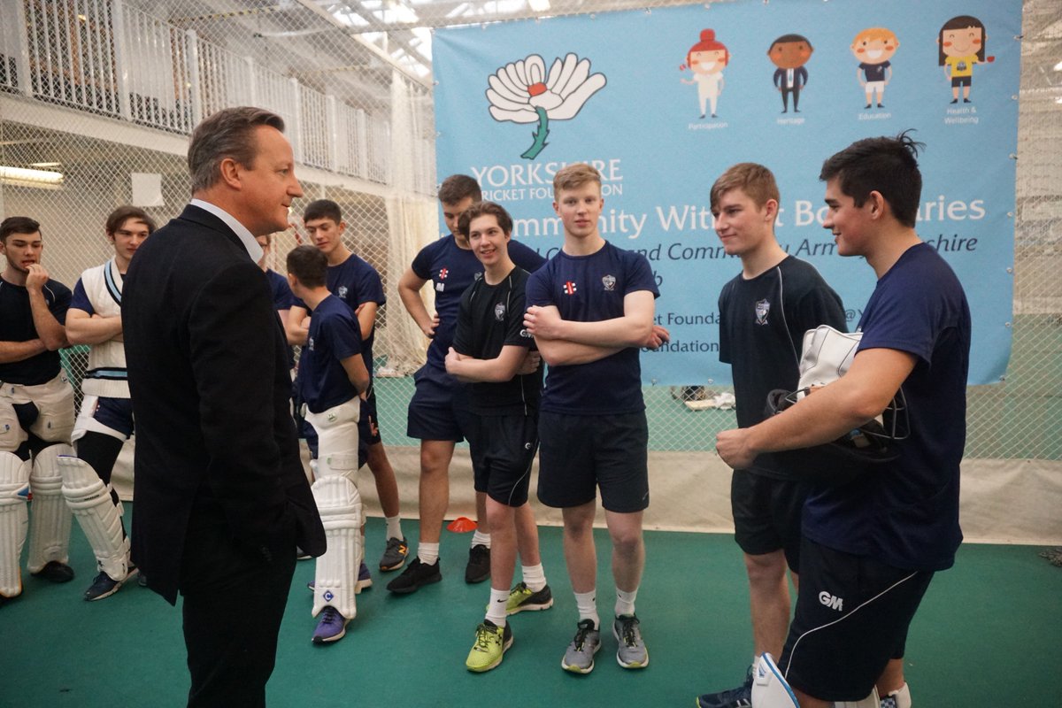 David_Cameron's tweet photo. Great to see @NCS in action in Yorkshire this week. Fun NCS assembly, talking to students about the benefits of social action. Then a visit to @YCCC_YCF to discuss their community action, excellent academy and the potential for delivering NCS programmes. https://t.co/yjWfi22ymn