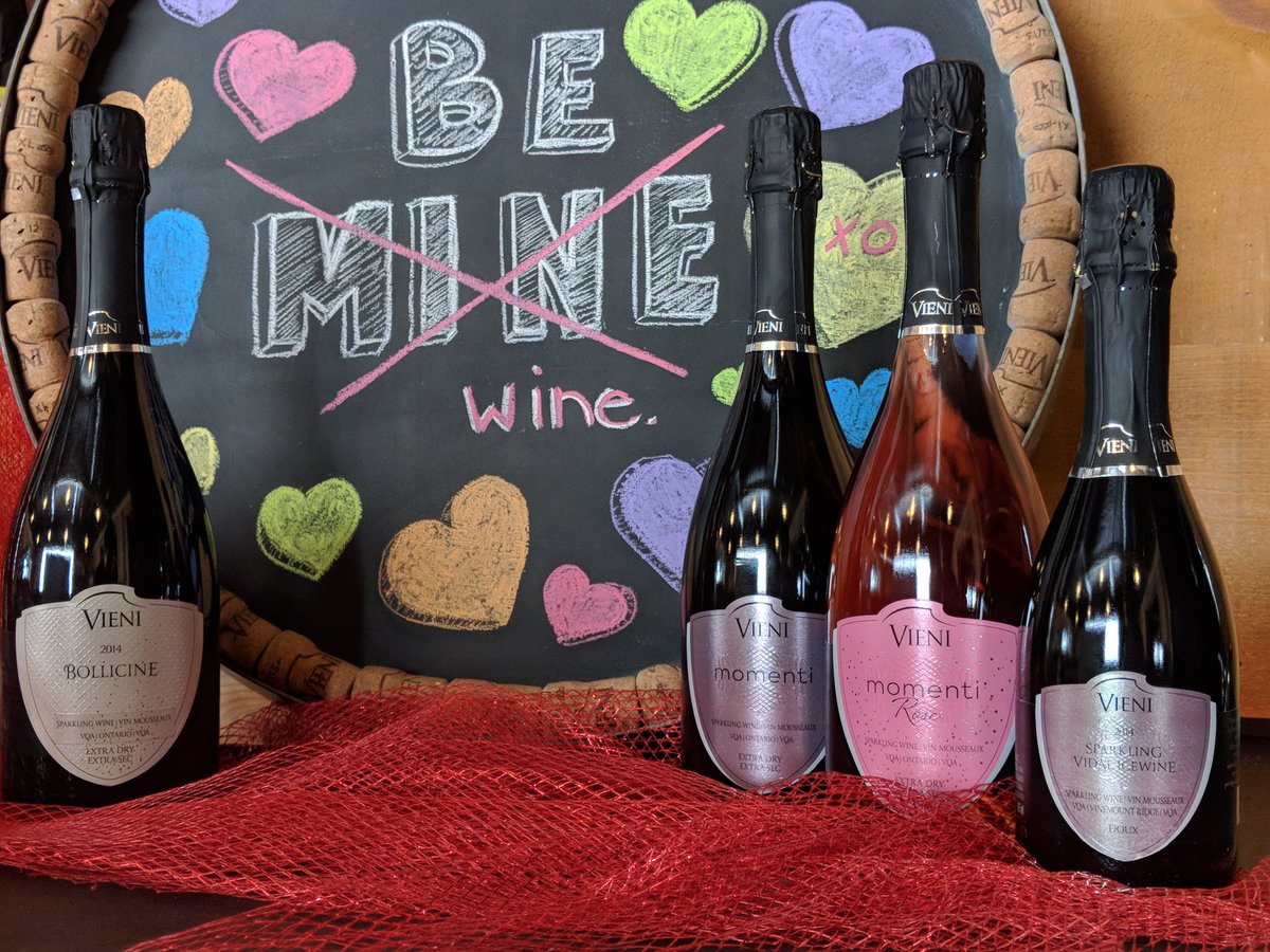 Treat your Valentine to something sweet with one of Vieni's sparkling wines! For that extra sweet person, a sparkling icewine!🍾🥂 #valentinesday #sparklingwine #vqa #icewine #love