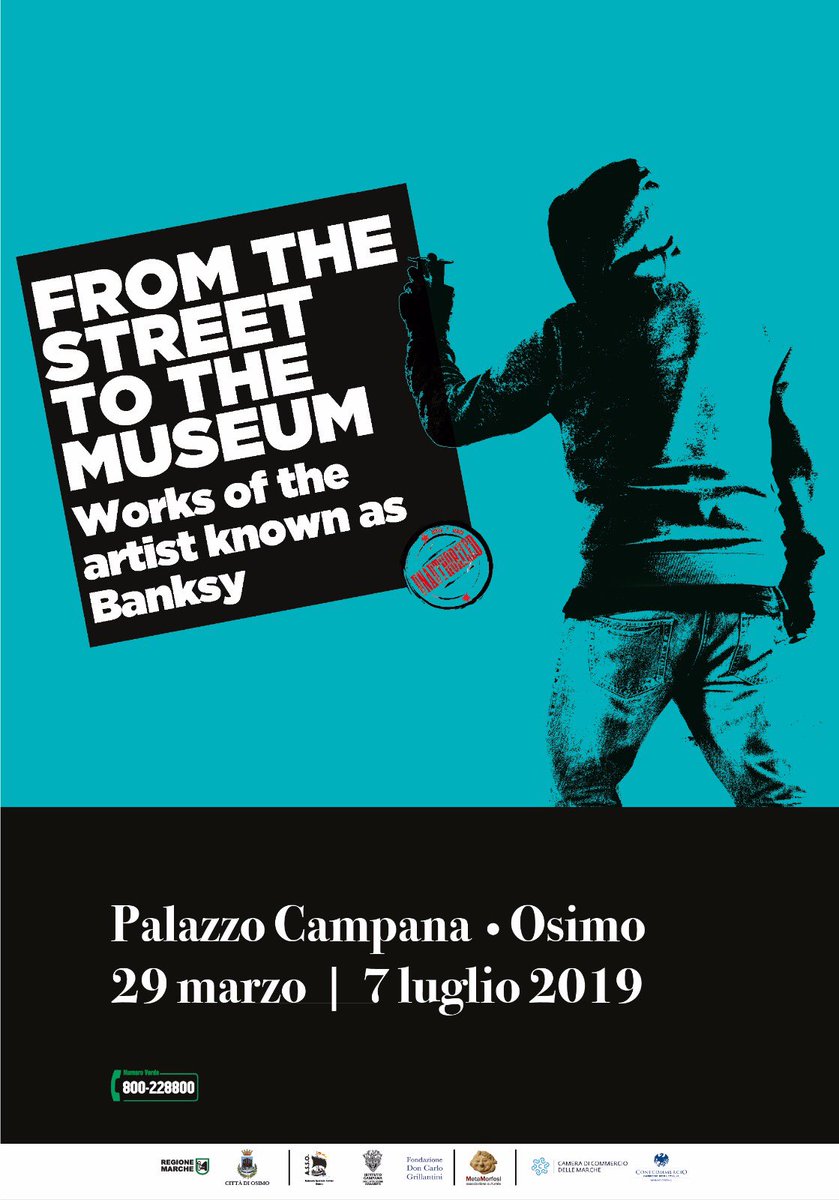 “From the street to the museum” è il titolo della mostra che accoglie le opere dell’artista Banksy. L’esposizione si terrà a Palazzo Campana di Osimo dal 29 marzo al 7 luglio. Non perdetevi l’occasione di ammirare le opere di uno degli artisti più conosciuti!

#popupstudioit