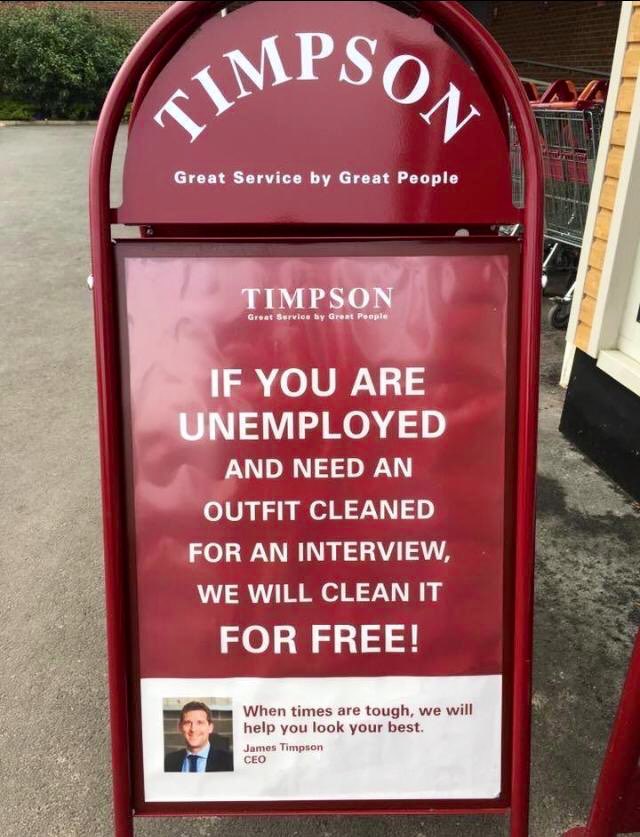 Larawadey's tweet photo. Kindness goes along way and it is inspirational to see Timpson giving back. #payitforward #helpisfree ππ»β€οΈ https://t.co/DGTgik0NOC