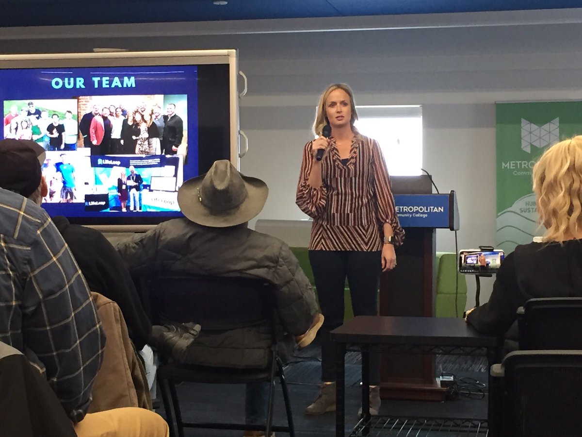 Really enjoyed hearing the <a href="/ourlifeloop/">LifeLoop</a> story today @1MillionCupsOMA. Great presentation Amy!