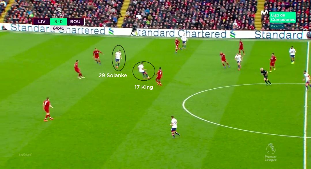The extra man also gave King someone nearby to combine with when the ball was played into his feet. #LIVBOU