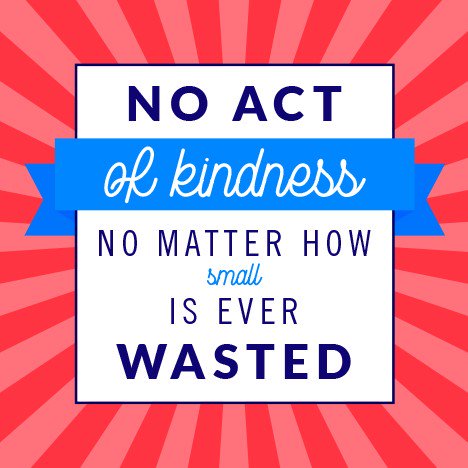 Don’t forget to step out of your normal routine’s and attempt a new random act out of kindness each day of the celebratory week. #RAKWEEK2019