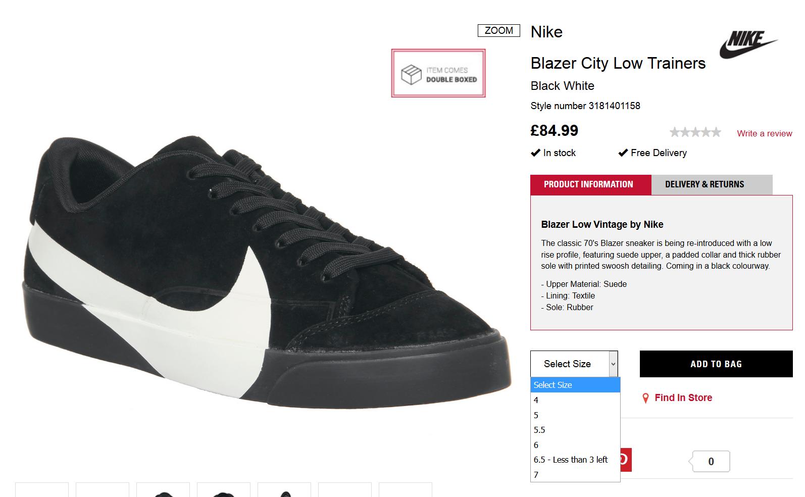 Encadenar Parecer cortina MoreSneakers.com on Twitter: "Ad: Nike Blazer City Low LX 'Black' Small  restock via Offspring:https://t.co/jUtM6vgxn2  Office:https://t.co/Wk6ScZUqlW https://t.co/Oq9ZECWQn1" / Twitter