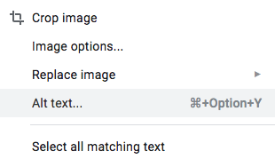 Have I been asleep, or did Google Docs just recently add this option to add alt text in Docs? Interesting... #SEO #DigitalMarketing
