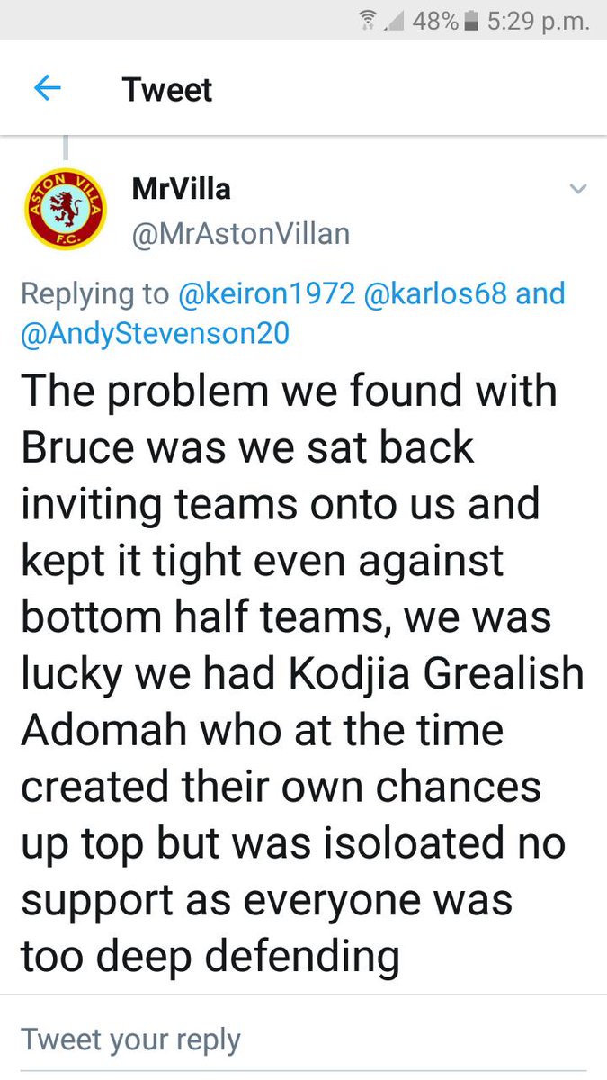 @OR19922 Hope Bruce doesn't do this! Hope he's learnt from his Villa days. We endured the exact same under Jos. I'm going 2 b optimistic and give SB until November time, then I'll see whether or not he's taking us forwards or we're still at stalemate.