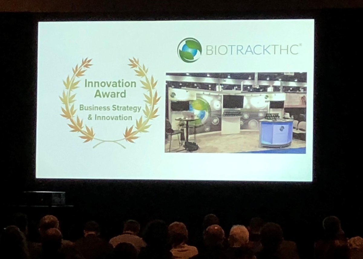 Congratulations to @BioTrackTHC for receiving the Innovation Award at the @NCIAorg  #SeedToSaleShow!