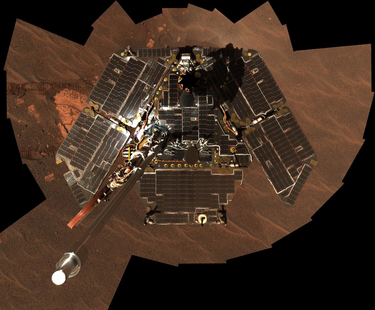 agomezroldan's tweet photo. Las huellas de este robot que se apagó hace ya ocho meses no perdurarán  mucho tiempo en Marte, borradas por el viento. Pero en nuestras mentes y  corazones vivirán mucho más. Gracias, #Opportunity. Algún día iremos a  verte. https://t.co/ySCyQr6cSL