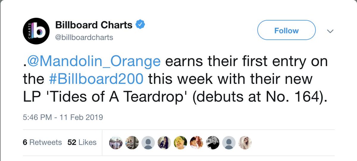 5 Head Entertainment (@fiveheadent) on Twitter photo Well, this is an exciting start! Congrats to <a href="/Mandolin_Orange/">Mandolin Orange is now Watchhouse</a> and the entire team on this great first step for this record!👏 Well, this is an exciting start! Congrats to <a href="/Mandolin_Orange/">Mandolin Orange is now Watchhouse</a> and the entire team on this great first step for this record!👏