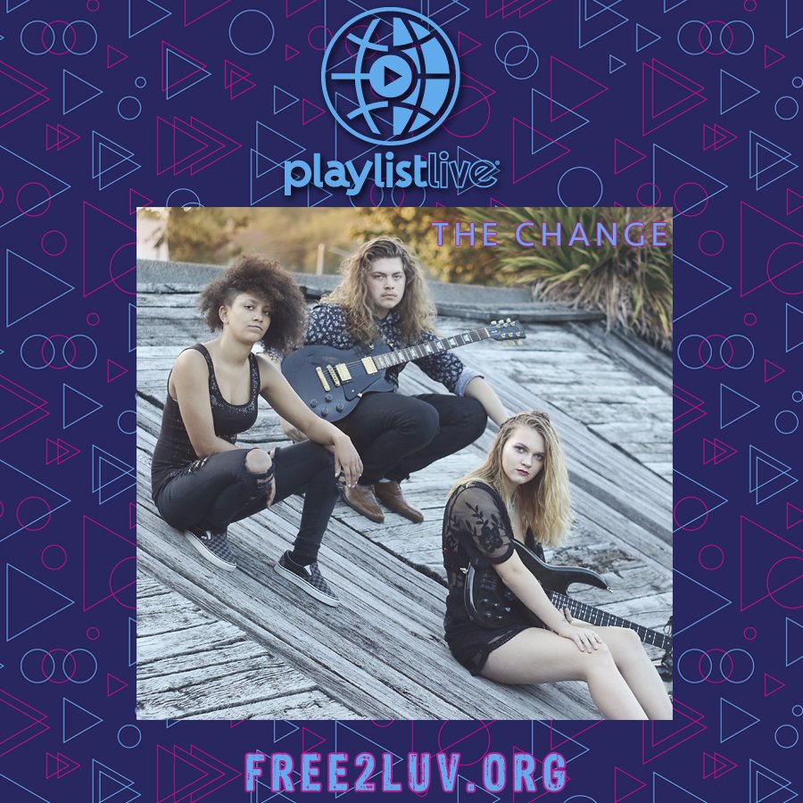 .<a href="/RiseOfTheChange/">THE CHANGE</a> is going to be in the <a href="/PlaylistLive/">Playlist Live 🌐</a> house makin' some noise! Come out &amp; meet them March 2nd &amp; 3rd at the <a href="/FREE_2_LUV/">FREE2LUV® ❤️</a> booth. We've got fun stuff in store including some awesome giveaways. Let's take a stand to #RockLUVnotHate! ❣️🖤❣️
#playlistlive #Free2Luv