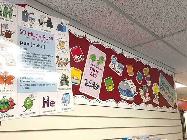 ctp_inc's tweet photo. This wall display over at @thetardybell is so much pun! If you are in the Texarkana, Texas area be sure to stop in and see them! Check out our store locator on our website to find a CTP retailer near you
.
.
.
#creativeteachingpress #ctpdealer #ctpfeature #shoplocal #somuchp… https://t.co/0nd69yNIDQ
