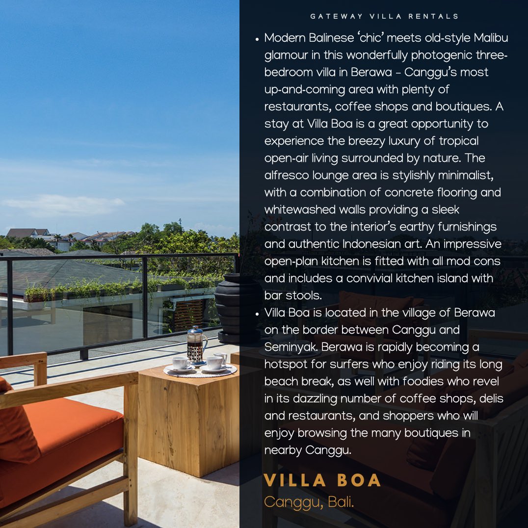 GatewayVilla's tweet image. The perfect party villa, Villa Boa.📍Canggu, Bali. Under £55pp/pn with Villa Pool! 

gatewayvillarentals.com/villa-boa

#luxurytravel #villa #villapool