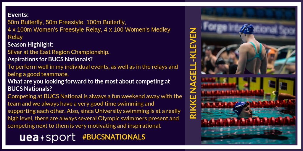 ueasport's tweet photo. Athlete Spotlight| @Rikke_NK @UEASwimmingClub #BUCSNationals #ueasport https://t.co/rIaQ5CUIBe